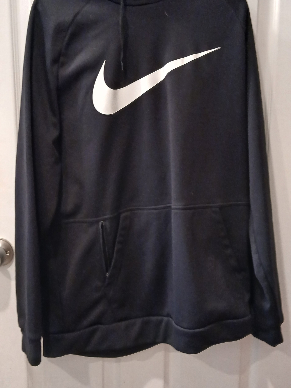Nike Black Hoodie with White Swoosh